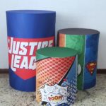 Cilindros com Capas Tecido sublimado Liga da Justiça