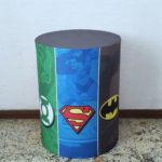 Cilindros com Capas Tecido sublimado Liga da Justiça