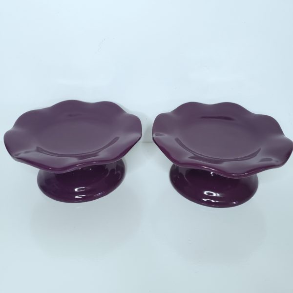 Boleira P ondulada Cerâmica Roxa
