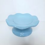 Boleira P ondulada Cerâmica Azul Bebê