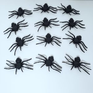 Mini Aranhas Decorativas Halloween 12 Unidades