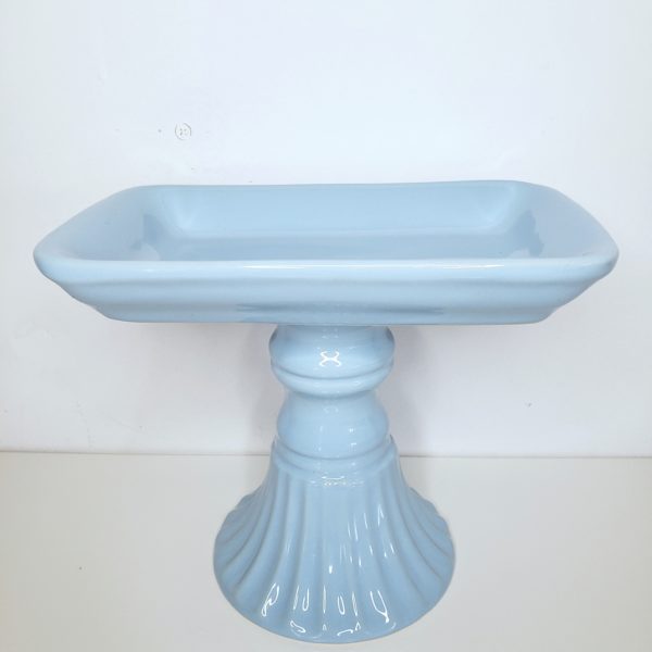 Suporte Retangular Cerâmica Pé Imperial Azul Bebê