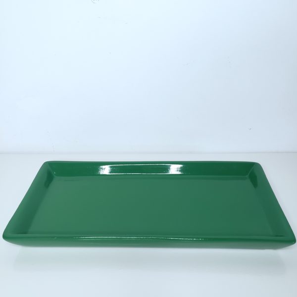 Bandeja cerâmica retangular cor Verde Bandeira Bandeja cerâmica retangular cor Verde Bandeira