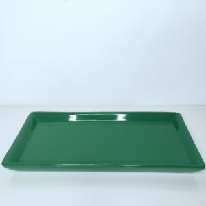 Bandeja cerâmica retangular cor Verde Bandeira