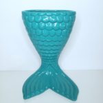 Vaso Cauda Sereia Cerâmica Verde Tiffany G