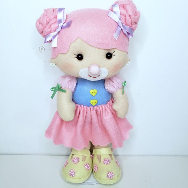 Palhacinha Circo Rosa Feltro Palhacinha Circo Rosa Feltro