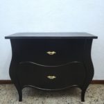 Cômoda estilo Luis Xv Preta Dobrável