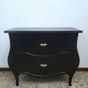 Cômoda estilo Luis Xv Preta Dobrável