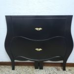 Cômoda estilo Luis Xv Preta Dobrável