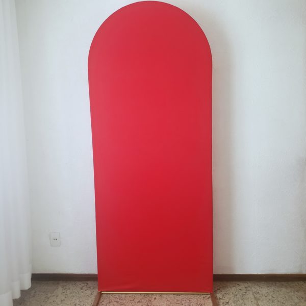 Painel Romano com Tecido Vermelho