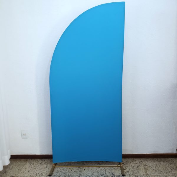 Painel Meia Lua com Tecido Azul Turquesa