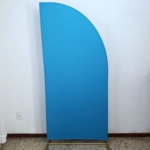 Painel Meia Lua com Tecido Azul Turquesa