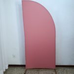 Painel Meia Lua com Tecido Dupla Face Rose/Rosa Bebê