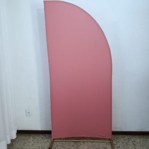Painel Meia Lua com Tecido Dupla Face Rose/Rosa Bebê