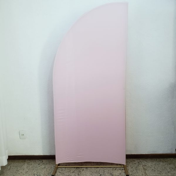 Painel Meia Lua com Tecido Dupla Face Rose/Rosa Bebê Painel Meia Lua com Tecido Dupla Face Rose/Rosa Bebê