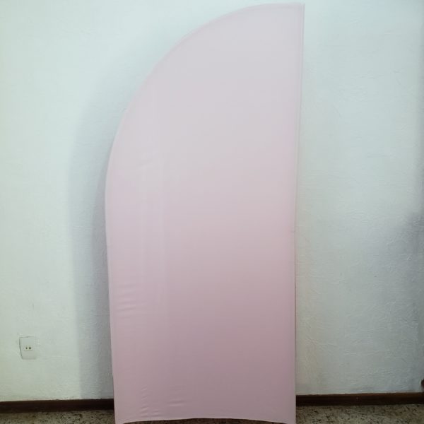 Tecido Dupla Face Rose/Rosa Bebê para para Painel Meia Lua 2,00m x 0,90cm