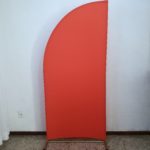 Painel Meia Lua com Tecido Coral