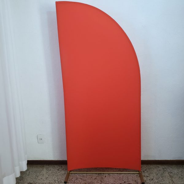 Painel Meia Lua com Tecido Coral