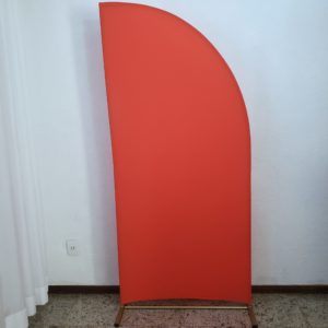 Painel Meia Lua com Tecido Coral