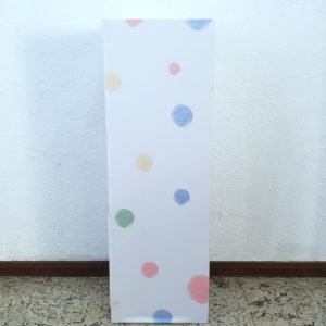 Mesa Cubo Fechado Pedestal Alta com capa Poá Colorido