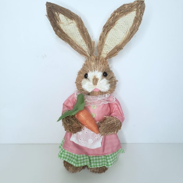 Coelha de Páscoa Rustica Decorativa 33 cm Coelha de Páscoa Rustica Decorativa 33 cm
