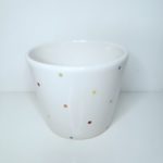 Vaso Cachepot Cerâmica Poá Colorido G