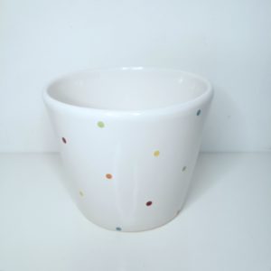 Vaso Cachepot Cerâmica Poá Colorido G