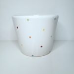 Vaso Cachepot Cerâmica Poá Colorido G