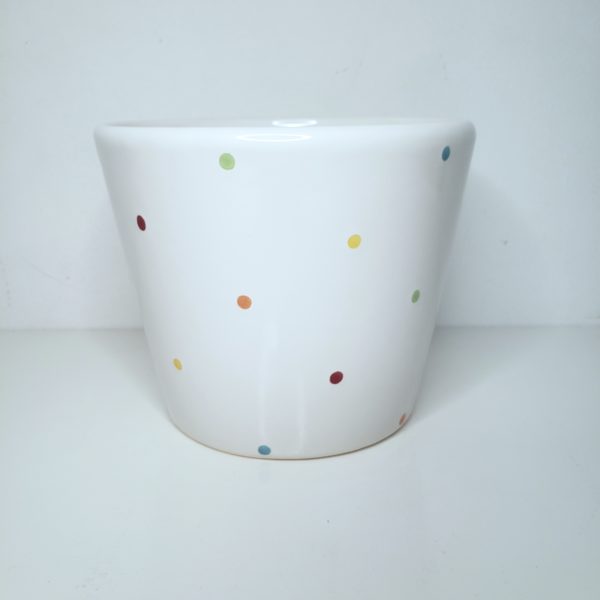 Vaso Cachepot Cerâmica Poá Colorido G Vaso Cachepot Cerâmica Poá Colorido G