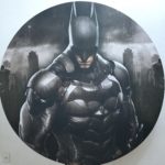 Suporte Redondo com Tecido Sublimado Batman