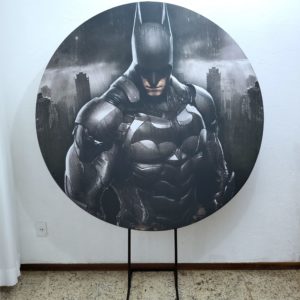 Suporte Redondo com Tecido Sublimado Batman