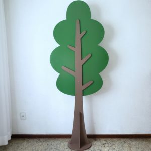 Painel Árvore 2,00 x 0,84 Verde Claro/Verde Escuro