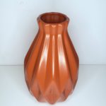Vaso Decorativo Cerâmica Geométrico Terracota G