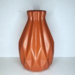 Vaso Decorativo Cerâmica Geométrico Terracota G