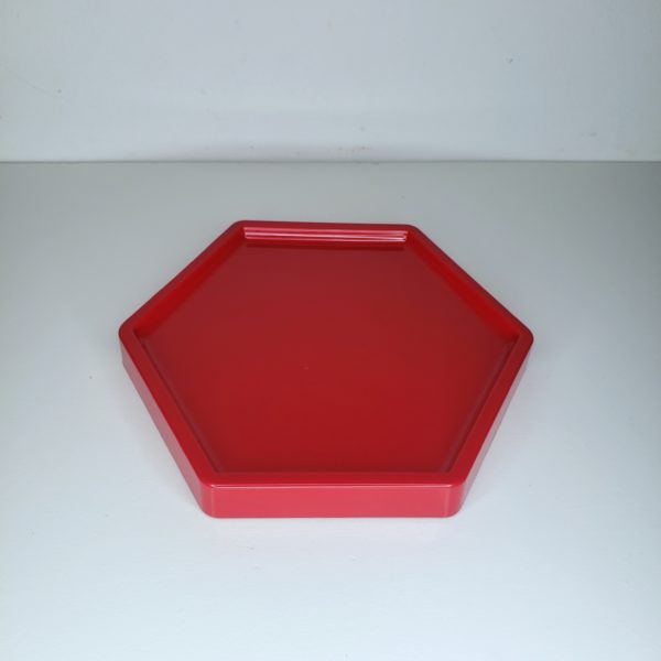 Bandeja hexagonal Vermelha