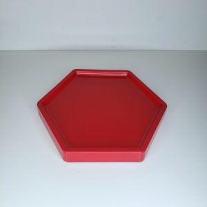 Bandeja hexagonal Vermelha