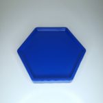 Bandeja hexagonal Azul