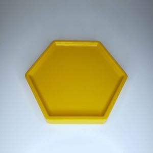 Bandeja hexagonal Amarela