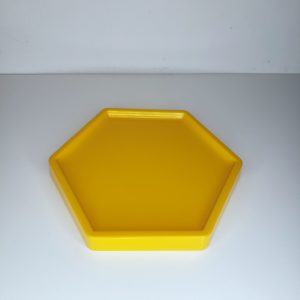 Bandeja hexagonal Amarela