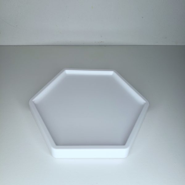 Bandeja hexagonal Branca