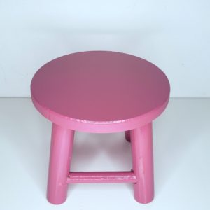 Mini Banquinho Redondo Pink