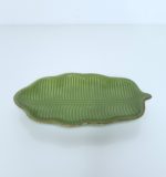 Mini Bandeja Folha Verde Cerâmica