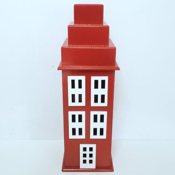 Prédio Vermelho Decorativo 43 cm