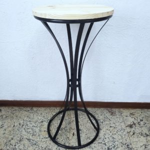 Mesa de Ferro Preta Cinturinha G