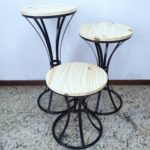 Mesas de Ferro Preta Cinturinha