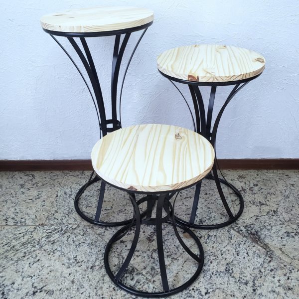 Mesas de Ferro Preta Cinturinha Mesas de Ferro Preta Cinturinha