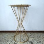 Mesa Ampulheta Ferro G Dourada