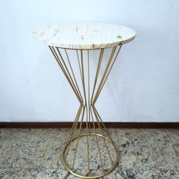 Mesa Ampulheta Ferro G Dourada Mesa Ampulheta Ferro G Dourada