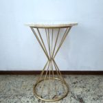 Mesa Ampulheta Ferro M Dourada