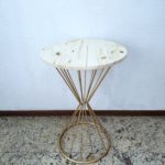 Mesa Ampulheta Ferro M Dourada